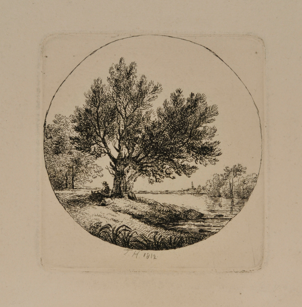 LANDSCAPE WITH TREE BY A RIVER