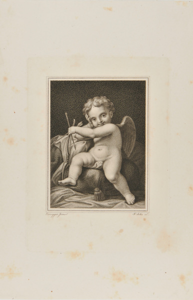 CUPID SITTING ON A PILLOW
