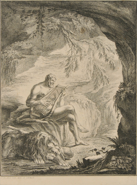 HERCULES PLAYING A LYRE