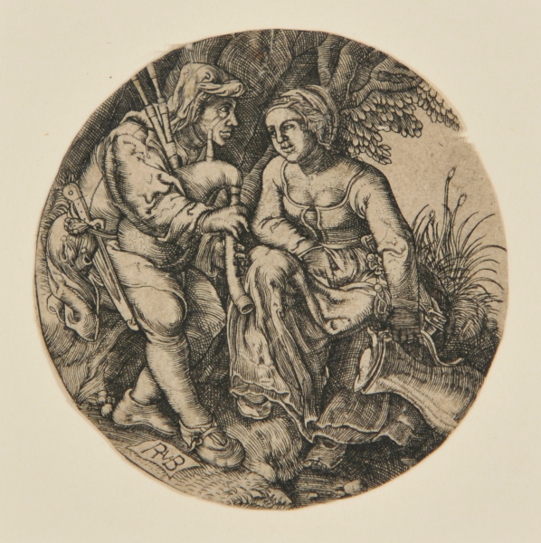 BAGPIPE PLAYER WITH HIS LOVER