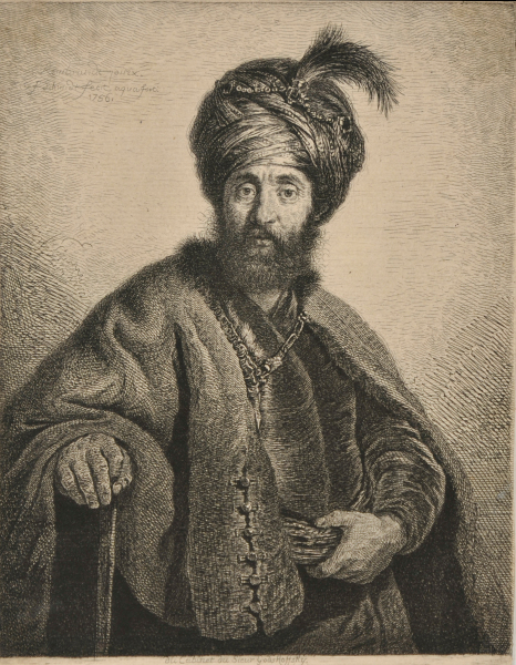 AN OLD MAN IN PERSIAN COSTUME