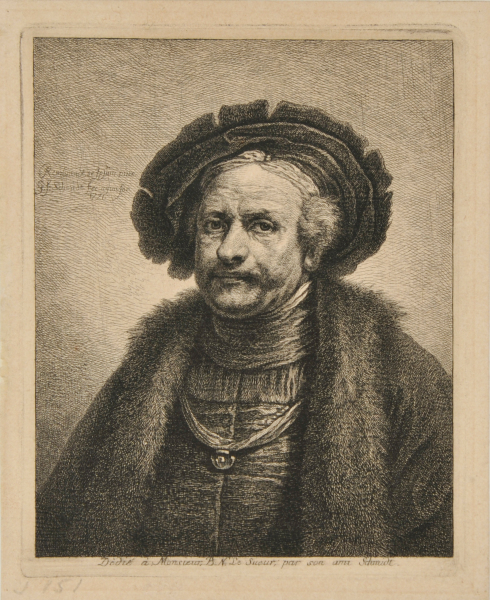 SELF-PORTRAIT OF REMBRANDT IN MIDDLE AGE