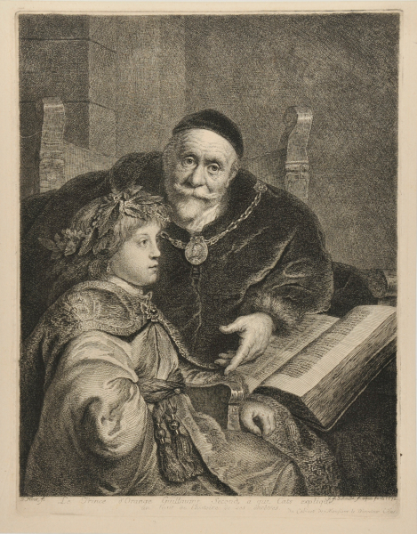 PRINCE CHARLES LOUIS OF BOHEMIA AS THE YOUNG ALEXANDER WITH HIS TUTOR ARISTOTLE