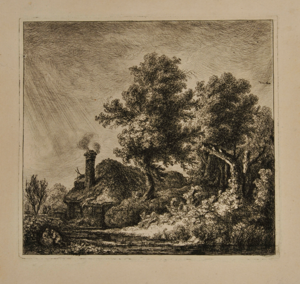 COTTAGE BENEATH LARGE TREES