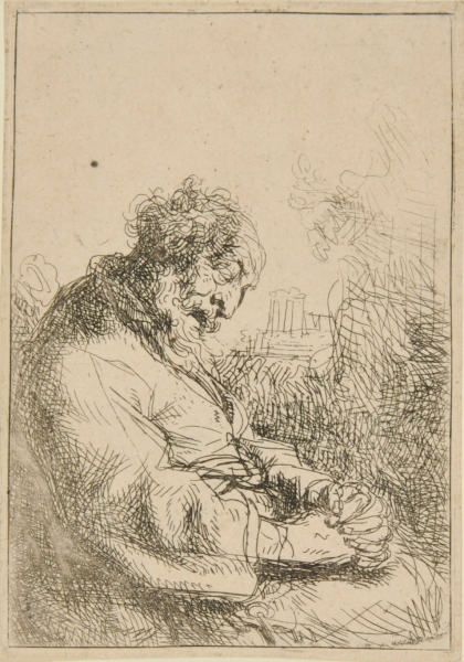 OLD MAN ASLEEP IN HIS CHAIR