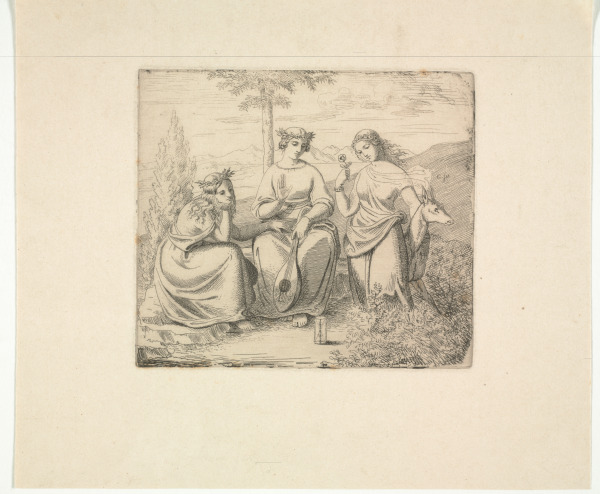 THREE FEMALE ALLEGORICAL FIGURES