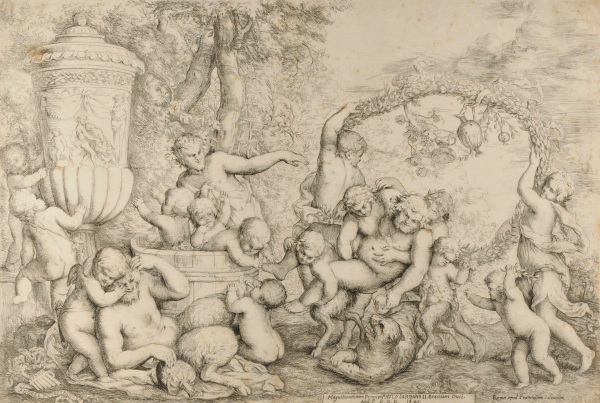 BACCHANAL, WITH CHILDREN CARRYING THE DRUNKEN SILENUS