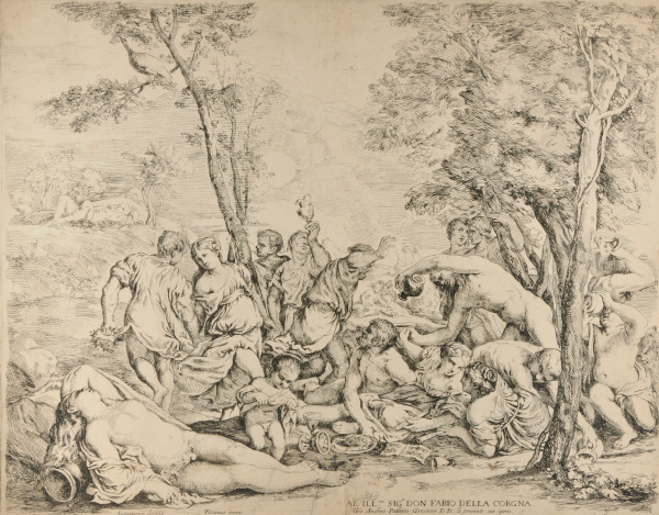 BACCHANAL, WITH A WOMAN ASLEEP