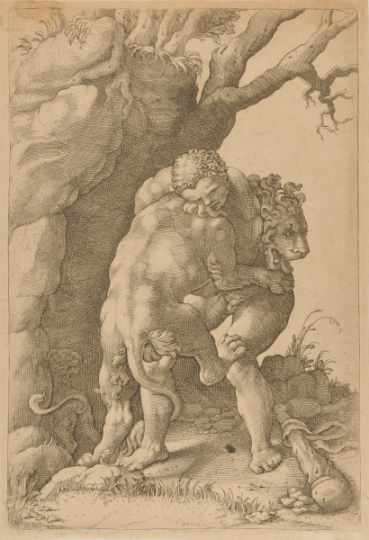 HERCULES STRANGLING THE NEMEAN LION