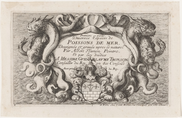 TITLE PLATE FROM THE SERIES "SEVERAL SALT WATER FISH SPECIES, PART I"