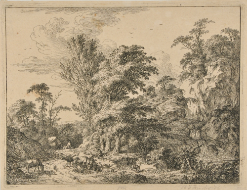 LANDSCAPE WITH CATTLE ON A ROAD