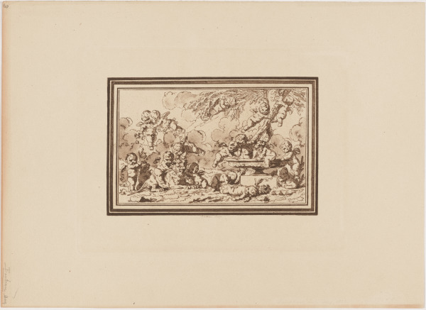 CUPIDS PLAYING ABOUT A FOUNTAIN