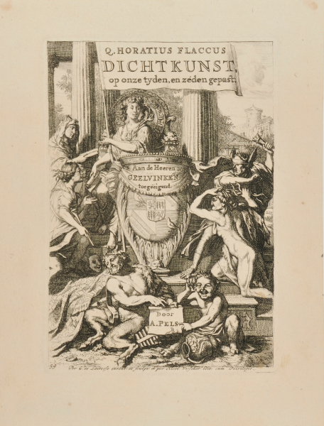 FRONTISPIECE FOR ANDRIES PELS'S 1677 'Q. HORATIUS FLACCUS: DICHTKUNST'
