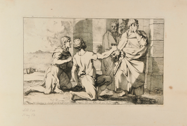 ACHILLAS BRINGING JULIUS CAESAR THE HEAD OF POMPEY