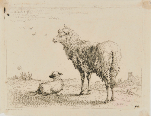 THE EWE AND HER LAMB