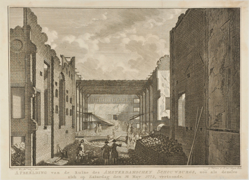 RUINS OF THE AMSTERDAM THEATER AFTER THE FIRE