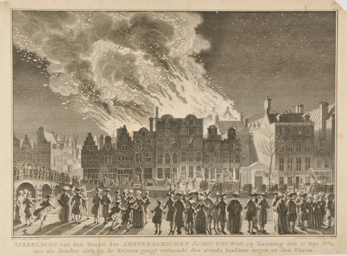 VIEW OF THE BURNING OF THE AMSTERDAM THEATER, ON MONDAY, 11 MAY 1772
