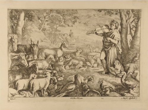 ORPHEUS CHARMING THE ANIMALS WITH HIS MUSIC