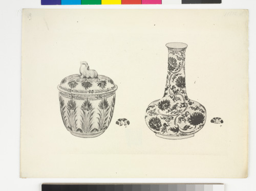 LARGE BOWL AND COVER AND BOTTLE