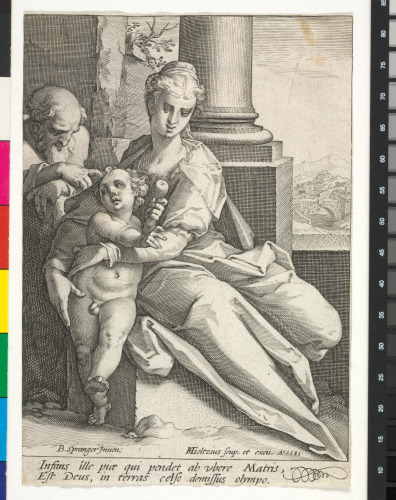 THE HOLY FAMILY BEFORE THE COLUMN