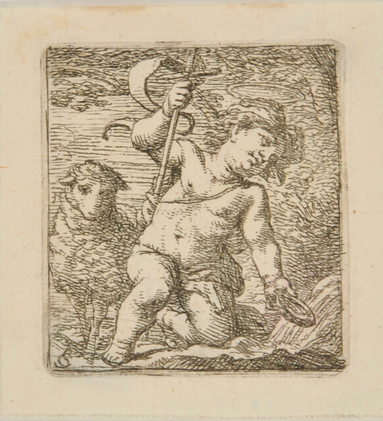 THE INFANT SAINT JOHN THE BAPTIST KNEELING NEAR A SMALL STREAM