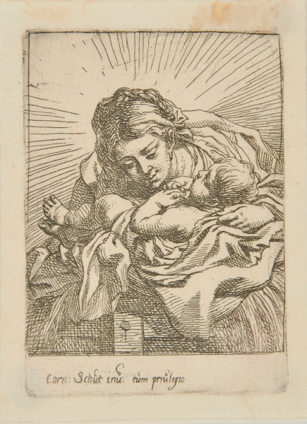 VIRGIN HOLDING CHILD ON HER ARMS