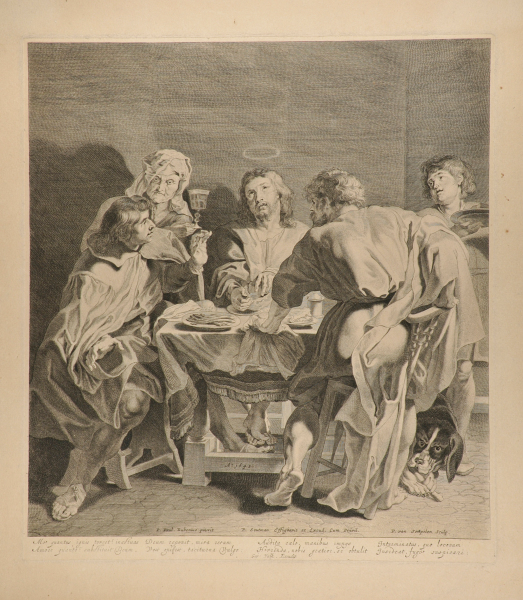 CHRIST BREAKING BREAD IN THE HOUSE AT EMMAUS