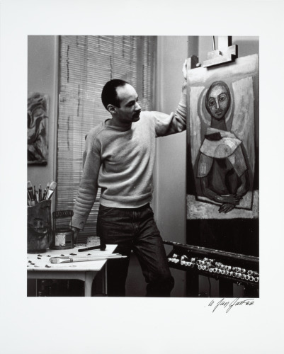 FELRATH HINES AT EASEL