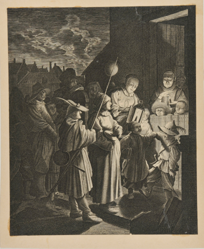 Mardi Gras Dance Before a House