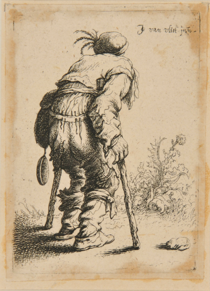 BEGGAR ON TWO CRUTCHES