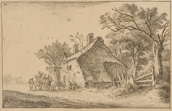 TRAVELERS HALTING AT AN INN