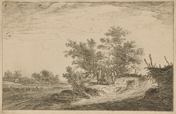 FOUR PEASANTS ON A RISE