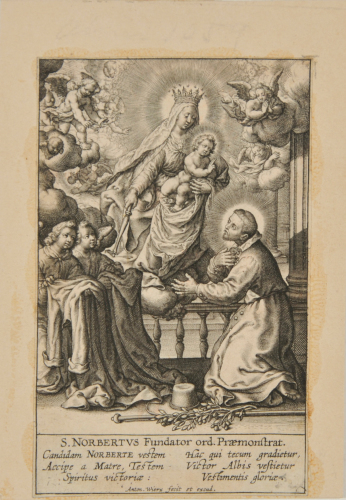 VIRGIN AND CHILD WITH SAINT NORBERT AND ANGELS