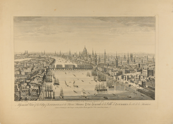 A GENERAL VIEW OF THE CITY OF LONDON, NEXT TO THE RIVER THAMES