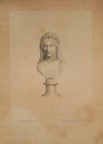 BUSTE ANTIQUE DE MARBRE, DE CERES. AU PALAIS DES THUILLERIES.