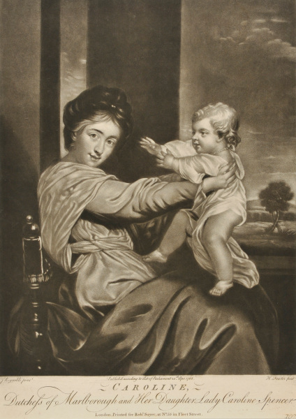 CAROLINE, DUTCHESS OF MARLBOROUGH AND HER DAUGHTER, LADY CAROLINE SPENCER