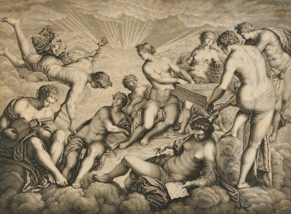 THE MUSES IN CONSORT WITH THEIR PROPER SYMBOLS