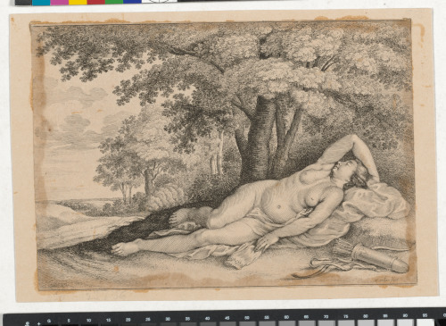 DIANA THE HUNTRESS, LYING UNDER A TREE