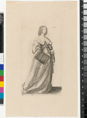 LADY WITH A FUR MUFF ON RIGHT HAND