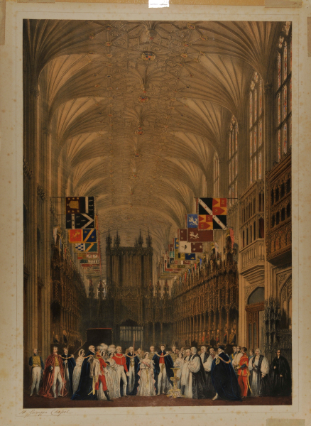PLATE 26: THE CHRISTENING OF ALBERT EDWARD, PRINCE OF WALES, LATER KING EDWARD VII, ST GEORGE'S CHAPEL, WINDSOR, BERKS, ENGLAND, 25 JANUARY 1842