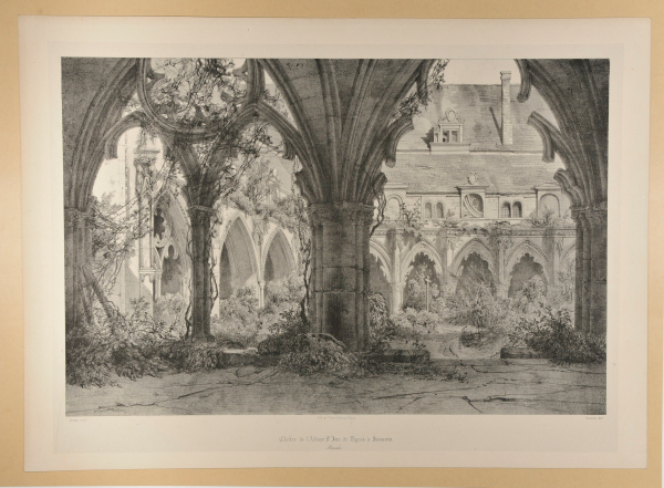 CLOÎTRE DE L'ABBAYE ST. JEAN DE VIGNES À SOISSONS.
