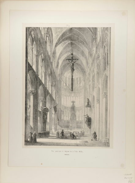 VUE GÉNÉRALE DE L'EGLISE DE LA VILLE D'EU, INTÉRIEUR