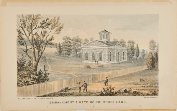 EMBANKMENT & GATE HOUSE, DRUID LAKE