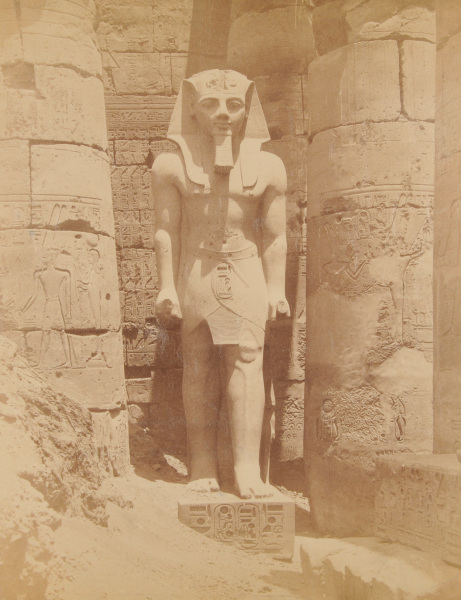 LUXOR TEMPLE, STATUE OF RAMSES II, FIRST COURT, 19TH DYNASTY