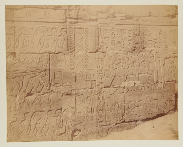KARNAK, OUTSIDE OF HYPOSTYLE HALL, NORTH SIDE, 19TH DYNASTY, TIME SETI I