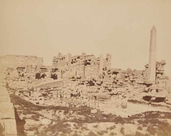 KARNAK, AMUN TEMPLE WITH OBELISKS OF HATSHEPSUT AND THUTMOSIS I, 18TH DYNASTY