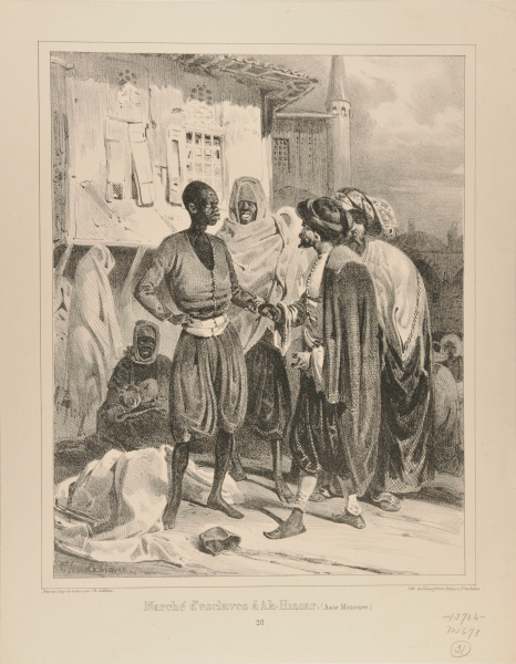 MARCHÉ D'ESCLAVES À AK-HISSAR. (ASIE MINEURE.)