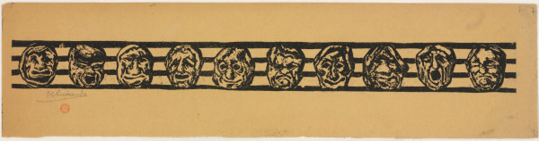 FRIEZE OF TEN MASKS