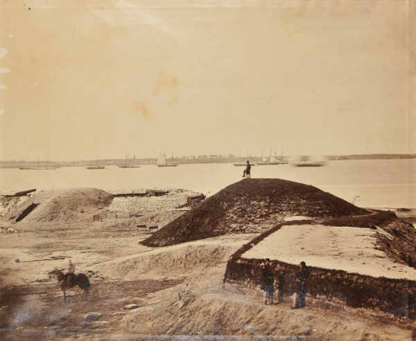 HARBOR FORTIFICATIONS. FROM GARDNER'S PHOTOGRAPHIC SKETCH BOOK OF THE WAR