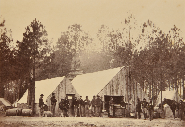 COMMISSARY DEPARTMENT HEADQUARTERS ARMY OF THE POTOMAC, FEBRUARY 1864. NO. 61 FROM GARDNER'S PHOTOGRAPHIC SKETCH BOOK OF THE WAR